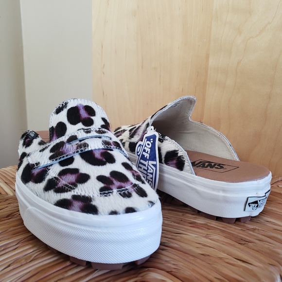 Vans Cheetah Slip-on Mules Size 7 NEW! - Picture 9 of 12